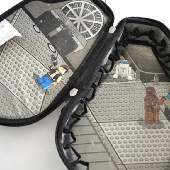 Lego Star Wars Mini Figure Display Case Soft Side Zip Close Gray And Bla… - Picture 4 of 6